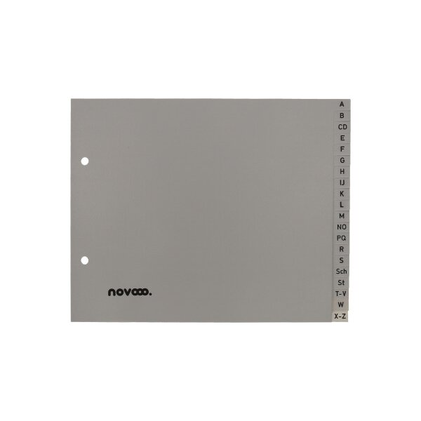 NOVOOO R&eacute;pertoires PP 1/2 haut 40962 gris A-Z 20 pi&egrave;ces