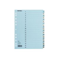 NOVOOO Kartonregister A4 40551 blau/beige 1-20