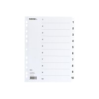 NOVOOO Kartonregister A4 40621 weiss 1-10