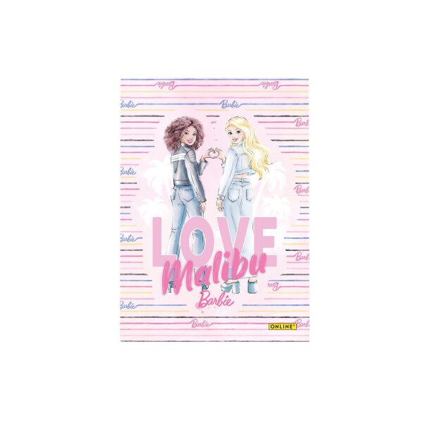 ONLINE Notizheft Barbie A5 18121/6 dotted, 80g, ass. 96 Blatt