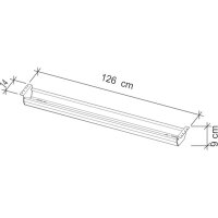APOLLO Kabelwanne 126cm VK16/W weiss, für 160cm Tische