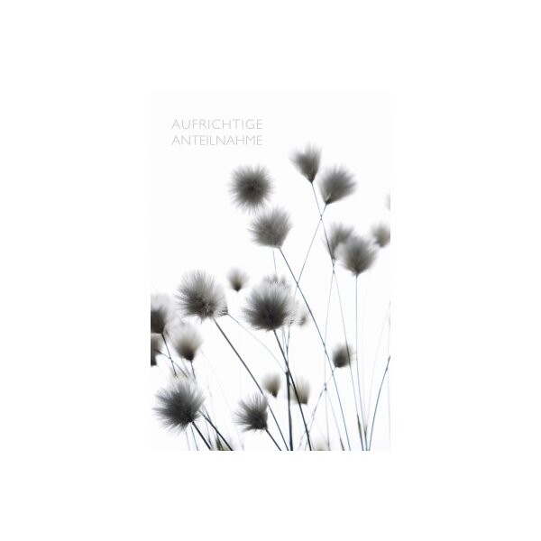 ABC Trauerkarte B6 51950 Schwarze Bl&uuml;ten