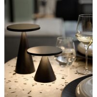 APS Lampe de bureau rechargeable à LED CONE, noir