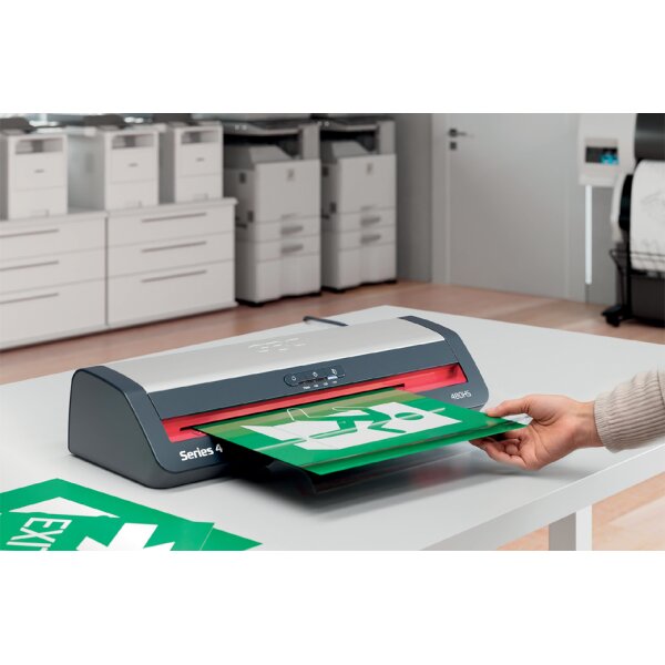 GBC Plastifieuse 480HS, jusquau format A3,noir/argent/rouge