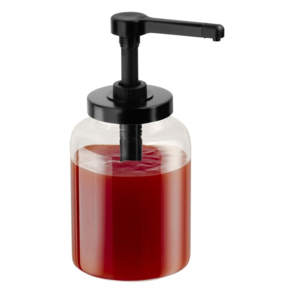 APS Flacon doseur DISPENSA, 1,7 litre, transparent/noir