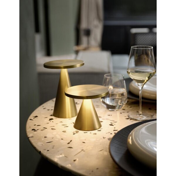 APS Lampe de bureau rechargeable à LED CONE, blanc