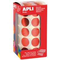 APLI kids Sticker "Rund", auf Rolle, metallic-rot