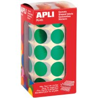 APLI kids Sticker "Rund", auf Rolle, metallic-rot