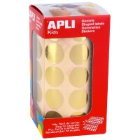 APLI kids Sticker "Rund", auf Rolle, metallic-grün