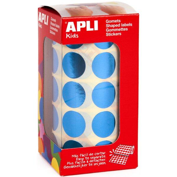 APLI kids Sticker "Rund", auf Rolle, silber