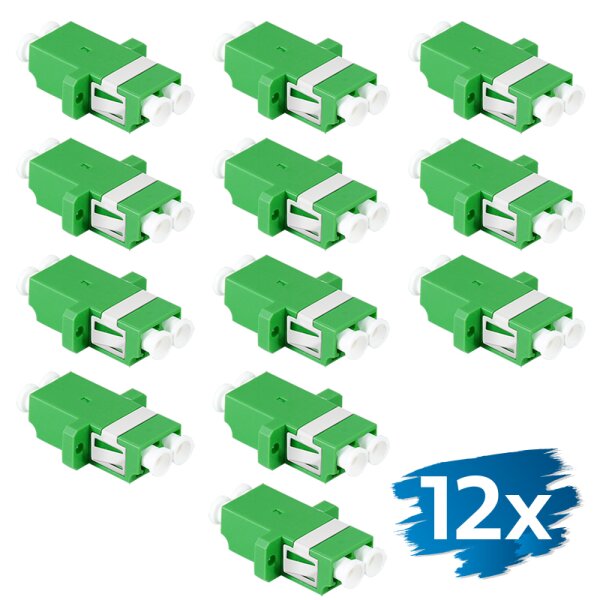 LogiLink Set de coupleurs fibre optique, avec bride, vert