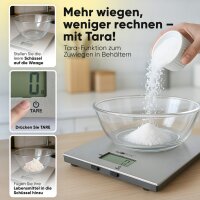 CLATRONIC Küchenwaage KW 3821, Edelstahl