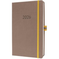 sigel Buchkalender Linescape 2026, ca. A5, braun