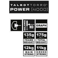 TALBOT torro Squashschläger Power 4000, schwarz orange