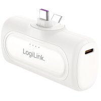 LogiLink Powerbank, 5.000 mAh, 2x USB-C, schwarz