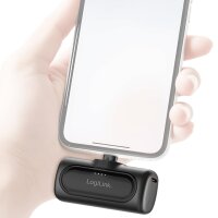 LogiLink Powerbank, 5.000 mAh, 2x USB-C, schwarz