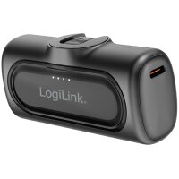 LogiLink Powerbank, 5.000 mAh, 2x USB-C, schwarz