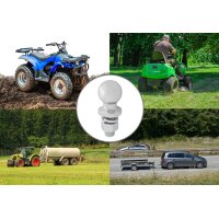 IWH Rotule dattelage, boule de 50 mm, argent