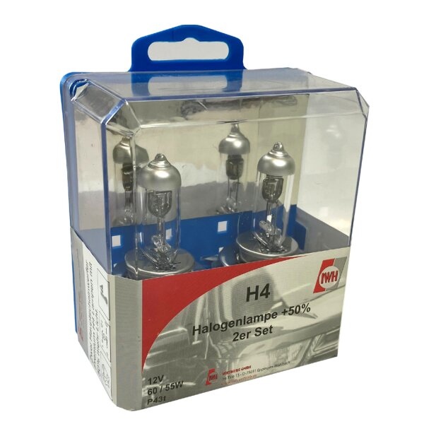 IWH Coffret dampoules de rechange H4 pour voiture, 2 pièces