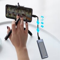 LogiLink Boîtier USB 3.2 Gen 2x2 pour M2 NVMe & SATA SSD