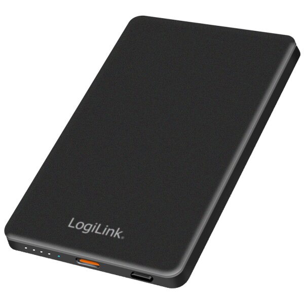 LogiLink Powerbank magnétique, 5.000 mAh, USB-C, noir