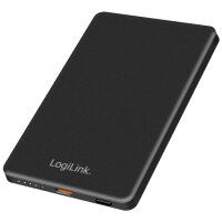 LogiLink Magnetische Powerbank, 5.000 mAh, USB-C, schwarz