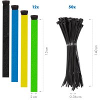 LogiLink Kabel-Organisations-Set, 128-teilig, in Box