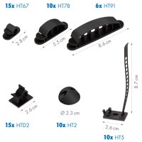 LogiLink Kabel-Organisations-Set, 128-teilig, in Box