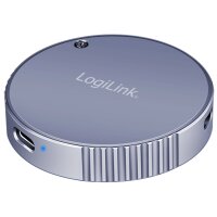 LogiLink Magnetisches USB 3.2 Gen2 SSD-Gehäuse, grau