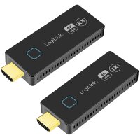 LogiLink Wireless HDMI Extender Set, 4K 30Hz, 30 m, schwarz