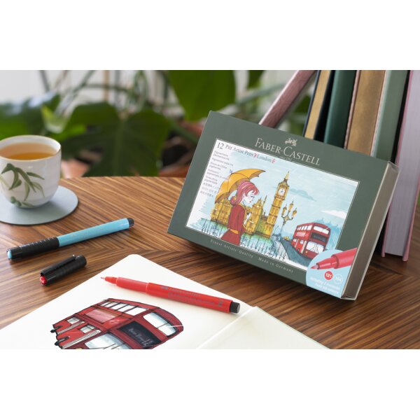 FABER-CASTELL Feutre PITT artist pen, set de 12 London