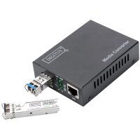 DIGITUS Medienkonverter, 10 Gigabit, 1x RJ45 1x SFP