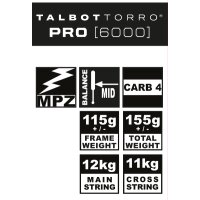 TALBOT torro Raquette de squash Pro 6000, noir/vert