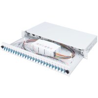 DIGITUS 19" Glasfaser LWL Spleissbox, bestückt,...
