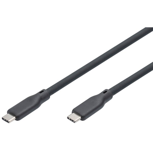 DIGITUS Câble USB 2.0 en silicone, USB-C, 2,0 m, noir