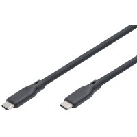 DIGITUS Câble USB 2.0 en silicone, USB-C, 2,0 m, noir