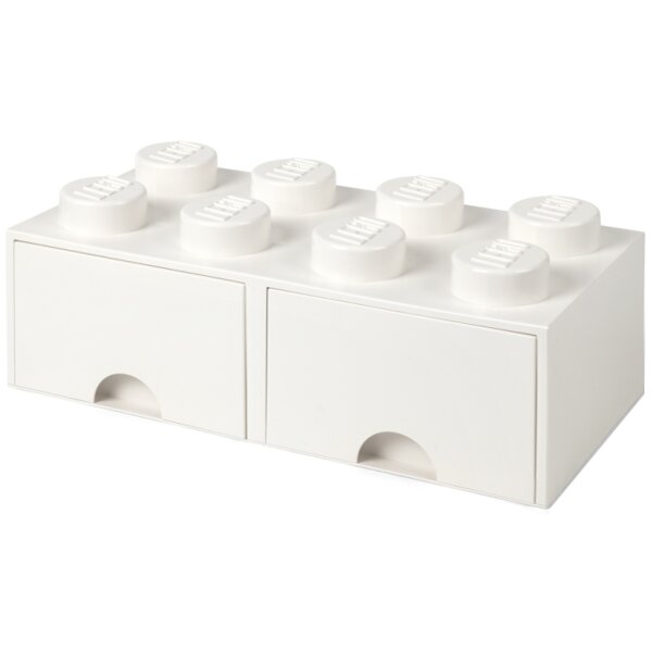 LEGO Brique tiroir STORAGE BRICK DRAWER 8, 2 tiroirs, blanc