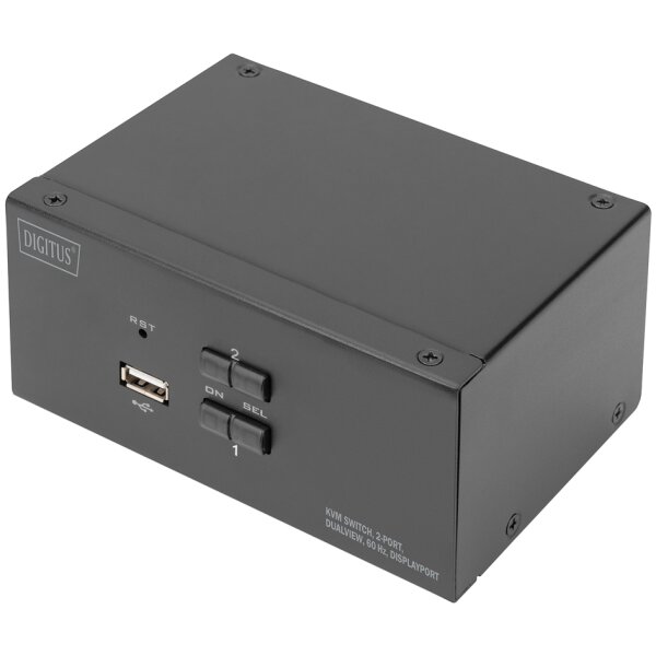 DIGITUS Commutateur KVM, 2 ports, Dual Display, DisplayPort