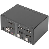 DIGITUS Commutateur KVM, 2 ports, Dual Display, DisplayPort
