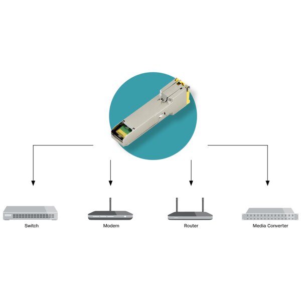 DIGITUS Mini-GBIC SFP cuivre, 10 Gbps, RJ45