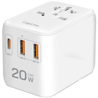 LogiLink Universal-Reiseadapter (EU AUS US UK), 20 Watt