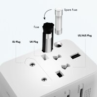 LogiLink Universal-Reiseadapter (EU AUS US UK), 20 Watt