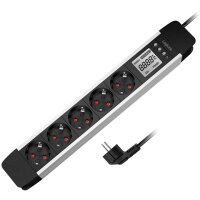 LogiLink Steckdosenleiste mit LCD-Display, 5-fach