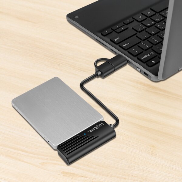 LogiLink USB 3.2 (Gen1) - SATA-Adapter, USB-A USB-C - SATA