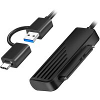 LogiLink USB 3.2 (Gen1) - SATA-Adapter, USB-A USB-C - SATA