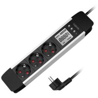 LogiLink Steckdosenleiste mit LCD-Display, 3-fach