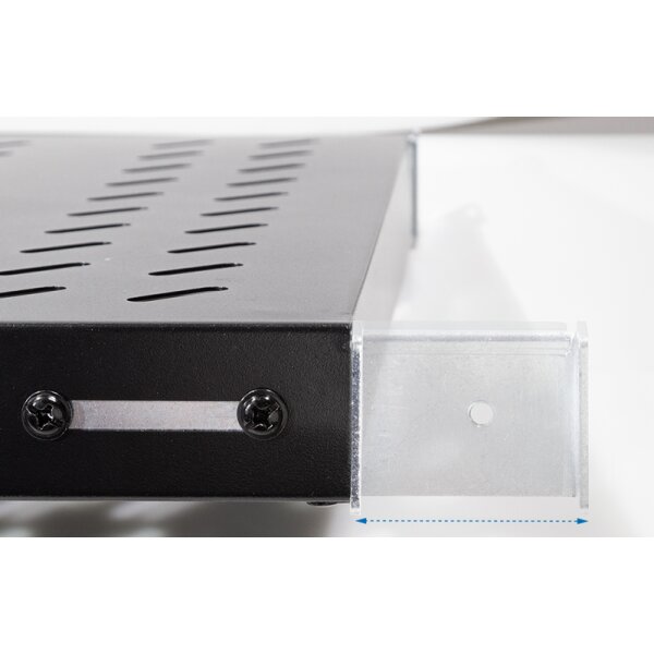 LogiLink 19" Fachboden, 1 HE, verstellbar, (T)570 mm, grau