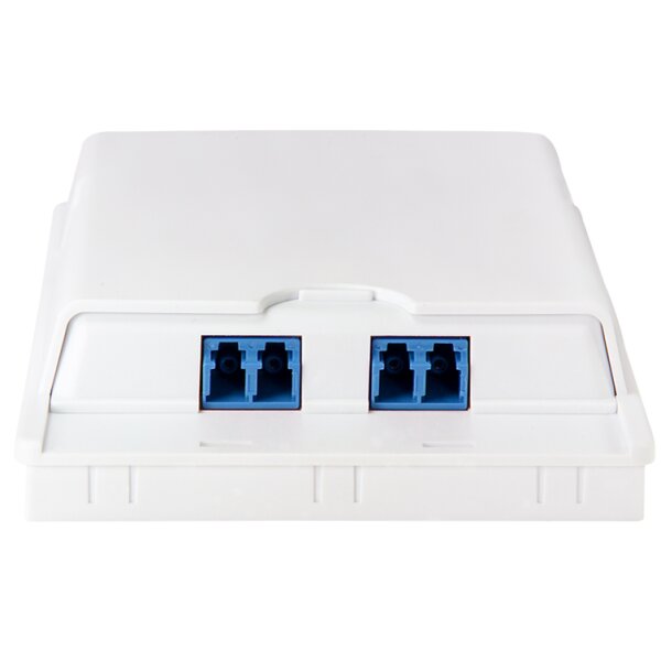 LogiLink LWL Kupplung-Set, 2x LC Duplex, ohne Flansch, blau