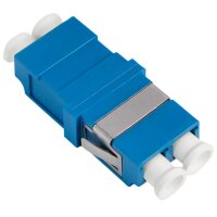 LogiLink LWL Kupplung-Set, 2x LC Duplex, ohne Flansch, blau
