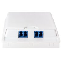 LogiLink LWL Kupplung-Set, 2x LC Duplex, ohne Flansch, blau